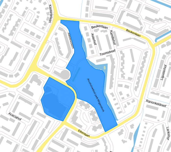 Alcoholverbod winkelcentrum en park Wilgendonk