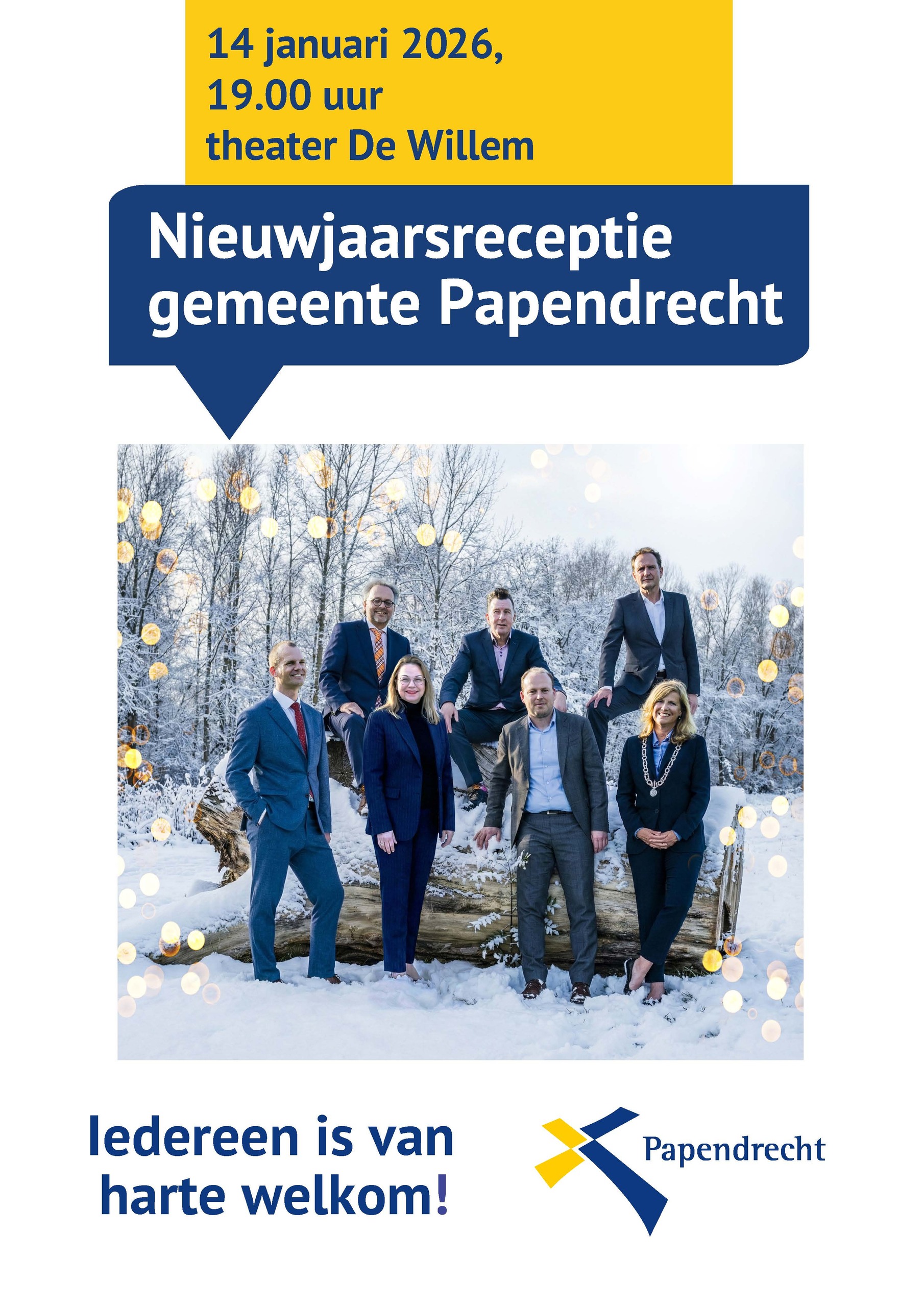 Uitnodiging nieuwjaarsreceptie 14 januari